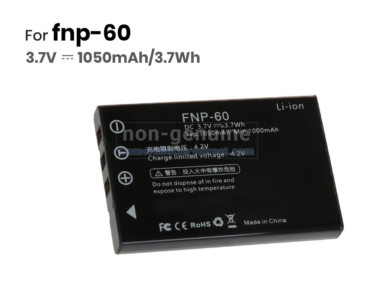 Rechargeable Battery for Fujifilm NP-60