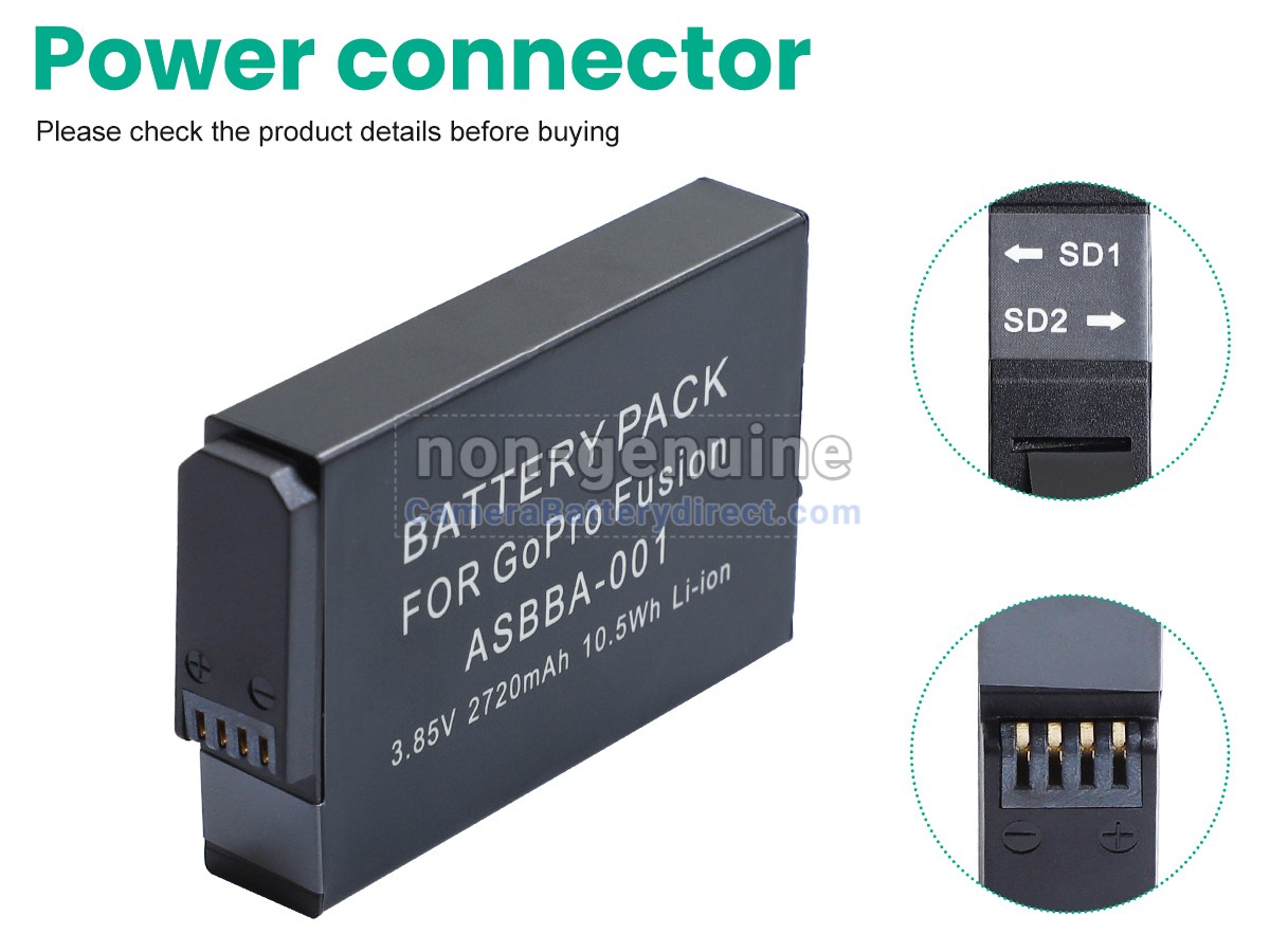 Rechargeable Battery for GoPro SBDC1B