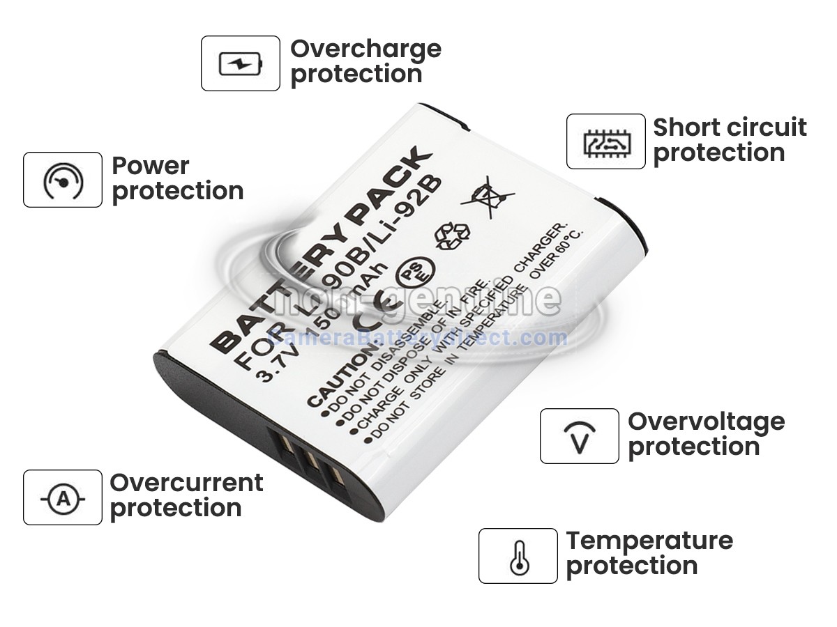 Rechargeable Battery for Olympus STYLUS SH-60