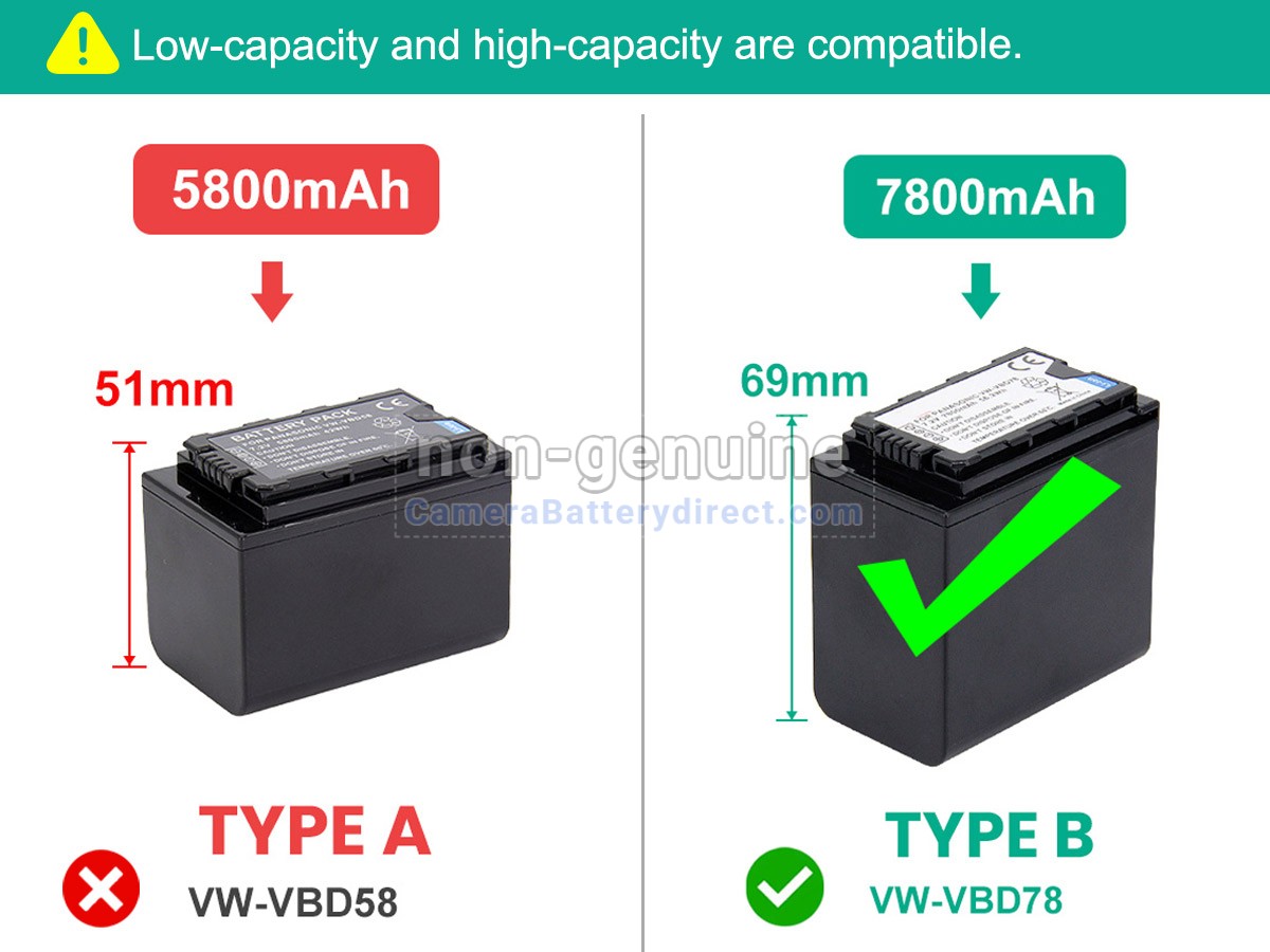 Rechargeable Battery for Panasonic HC-X1500