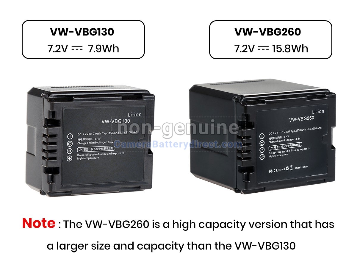 Rechargeable Battery for Panasonic VBG260