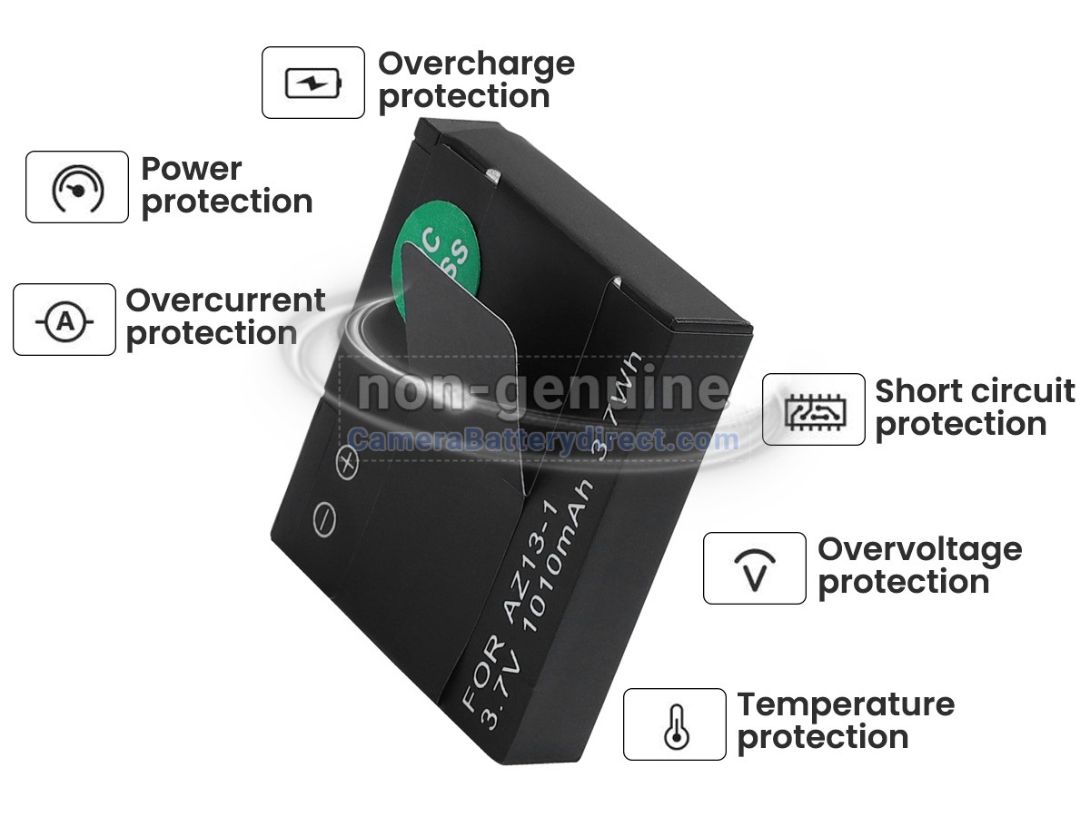Rechargeable Battery for Xiaomi YI 2015DP0039